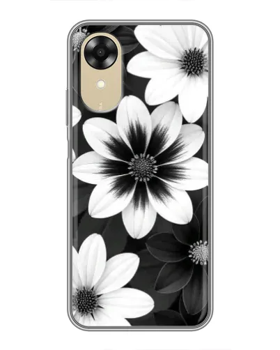 Чехол для OPPO A17k с картинкой «Монохромные астры» Чехол для OPPO A17k с картинкой «Монохромные астры»