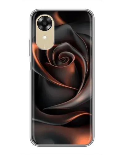 Чехол для OPPO A17k с картинкой «Шелковая черная роза» Чехол для OPPO A17k с картинкой «Шелковая черная роза»