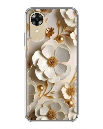 Чехол для OPPO A17k с картинкой «Белие бумажние цвети» Чехол для OPPO A17k с картинкой «Белие бумажние цвети»