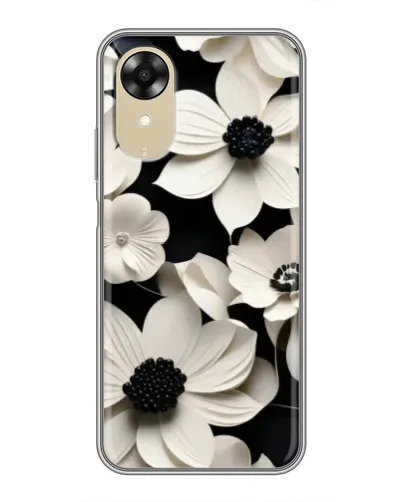 Чехол для OPPO A17k с картинкой «Объемные белые цветы» Чехол для OPPO A17k с картинкой «Объемные белые цветы»