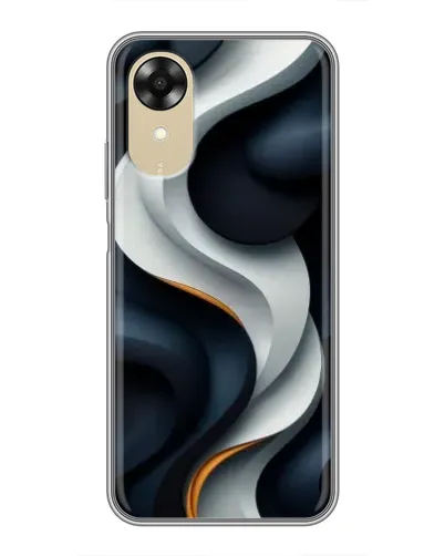 Чохол для OPPO A17k з картинкою «Об'ємні чорно-білі стрічки» Чохол для OPPO A17k з картинкою «Об'ємні чорно-білі стрічки»