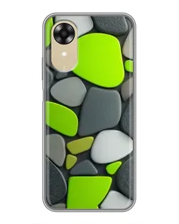 Чохол для OPPO A17k з картинкою «Яскрава неонова галька»