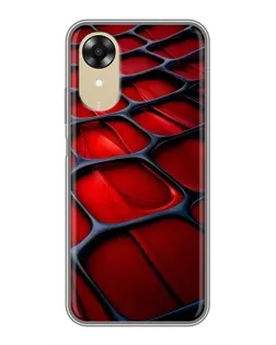 Чохол для OPPO A17k з картинкою «Червона глянцева сітка»