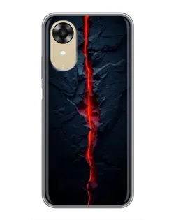 Чохол для OPPO A17k з картинкою «Червона лавова тріщина»