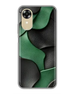 Чохол для OPPO A17k з картинкою «Зелені шкіряні хвилі»