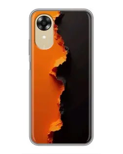Чохол для OPPO A17k з картинкою «Помаранчевий розлом»