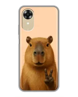 Чехол для OPPO A17k с картинкой «Капибара виктория»