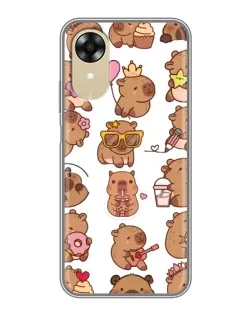 Чехол для OPPO A17k с картинкой «Стикерпак с капибарами»