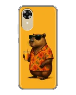 Чехол для OPPO A17k с картинкой «Капибара на отдыхе»