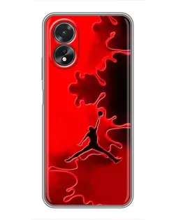 Чехол для OPPO A18 с картинкой «Jordan Red Smoke» Чехол для OPPO A18 с картинкой «Jordan Red Smoke»