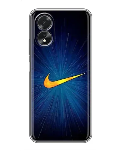 Чехол для OPPO A18 с картинкой «Синий пульс Nike» Чехол для OPPO A18 с картинкой «Синий пульс Nike»