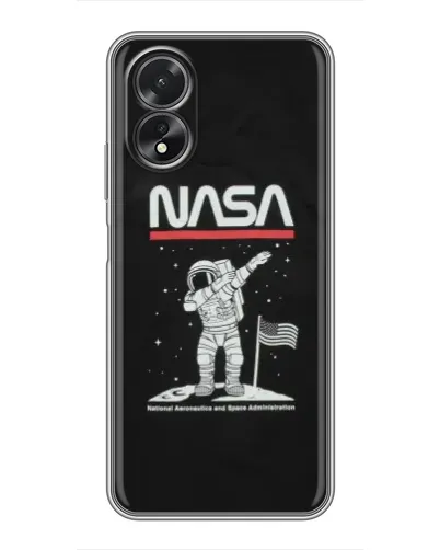 Чохол для OPPO A18 з картинкою «NASA — крокуємо по Місяцю»