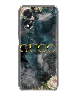 Чохол для OPPO A18 з картинкою «Абстрактні квіти Gucci»