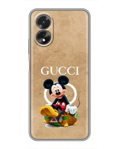 Чохол для OPPO A18 з картинкою «Міккі Маус Gucci — крафт»