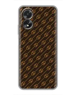 Чохол для OPPO A18 з картинкою «Gucci — золоті діагоналі»