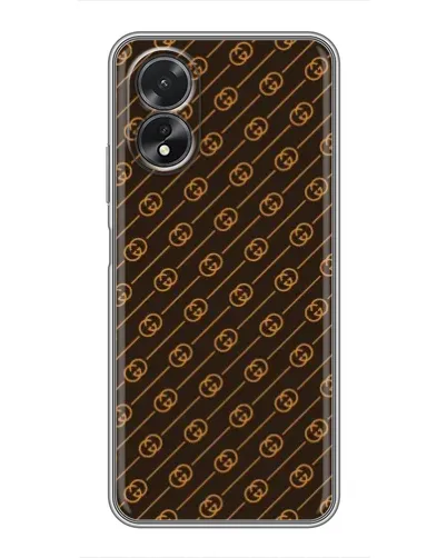 Чохол для OPPO A18 з картинкою «Gucci — золоті діагоналі»
