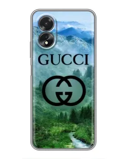 Чохол для OPPO A18 з картинкою «Gucci — гірський пейзаж»