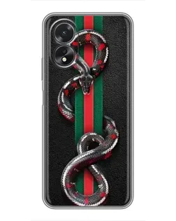 Чохол для OPPO A18 з картинкою «Gucci — змія на смузі»