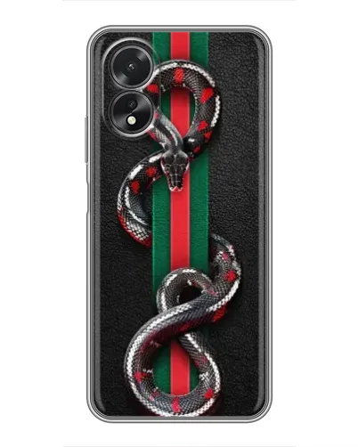 Чохол для OPPO A18 з картинкою «Gucci — змія на смузі» Чохол для OPPO A18 з картинкою «Gucci — змія на смузі»