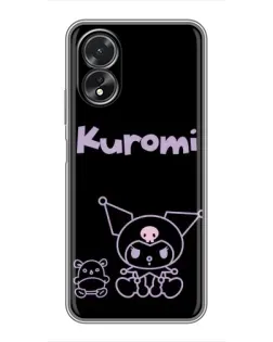 Чохол для OPPO A18 з картинкою «Kuromi — чорний мінімалізм» Чохол для OPPO A18 з картинкою «Kuromi — чорний мінімалізм»