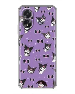 Чохол для OPPO A18 з картинкою «Kuromi — патерн» Чохол для OPPO A18 з картинкою «Kuromi — патерн»