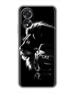 Чохол для OPPO A18 з картинкою «BMW та лев» Чохол для OPPO A18 з картинкою «BMW та лев»