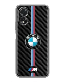 Чохол для OPPO A18 з картинкою «Емблема BMW та карбон» Чохол для OPPO A18 з картинкою «Емблема BMW та карбон»