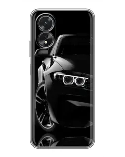 Чохол для OPPO A18 з картинкою «Чорна BMW — профіль» Чохол для OPPO A18 з картинкою «Чорна BMW — профіль»
