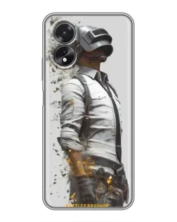 Чохол для OPPO A18 з картинкою «PUBG — боєць у пилу»