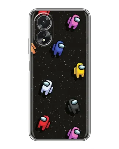 Чохол для OPPO A18 з картинкою «Космічний патерн Among Us»