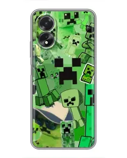 Чохол для OPPO A18 з картинкою «Кріпери Minecraft»