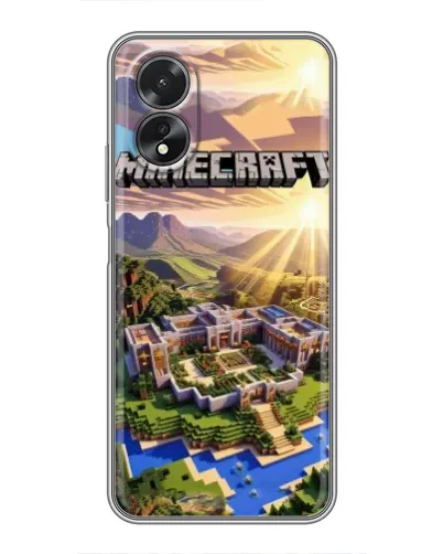 Чохол для OPPO A18 з картинкою «Minecraft панорама»