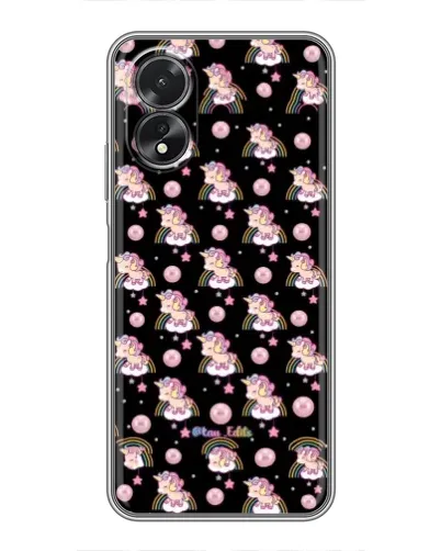 Чехол для OPPO A18 с картинкой «Magic Unicorn паттерн»