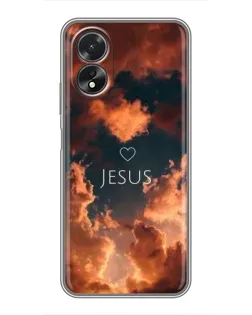 Чохол для OPPO A18 з картинкою «Сяйво Імені Jesus»