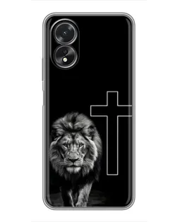 Чохол для OPPO A18 з картинкою «Лев та Хрест»