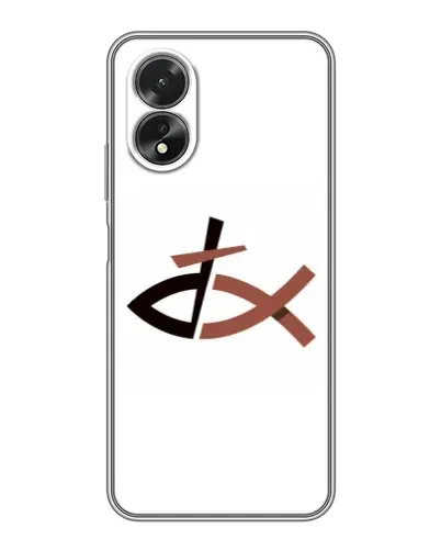 Чохол для OPPO A18 з картинкою «Риба та хрест» Чохол для OPPO A18 з картинкою «Риба та хрест»