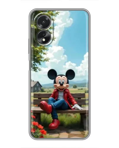 Чехол для OPPO A18 с картинкой «Микки на скамейке» Чехол для OPPO A18 с картинкой «Микки на скамейке»