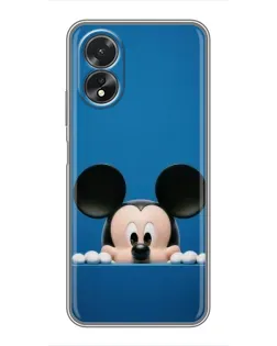 Чехол для OPPO A18 с картинкой «Микки выглядывает» Чехол для OPPO A18 с картинкой «Микки выглядывает»