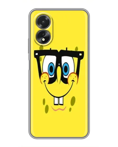 Чехол для OPPO A18 с картинкой «Минималистичный Спанч Боб» Чехол для OPPO A18 с картинкой «Минималистичный Спанч Боб»