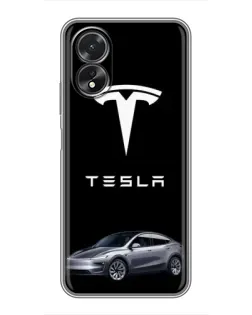 Чохол для OPPO A18 з картинкою «Tesla Model Y» Чохол для OPPO A18 з картинкою «Tesla Model Y»