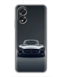 Чохол для OPPO A18 з картинкою «Mercedes на чорному»