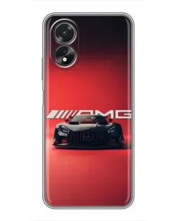 Чохол для OPPO A18 з картинкою «Mercedes AMG — червона лінія»