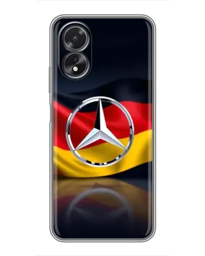 Чохол для OPPO A18 з картинкою «Mercedes — прапор Німеччини» Чохол для OPPO A18 з картинкою «Mercedes — прапор Німеччини»