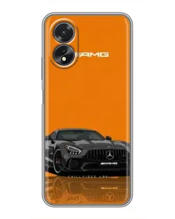 Чохол для OPPO A18 з картинкою «Помаранчевий Mercedes AMG»