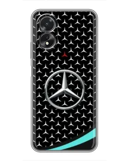 Чохол для OPPO A18 з картинкою «Mercedes — бірюзовий акцент»