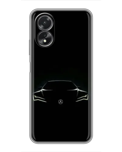 Чехол для OPPO A18 с картинкой «Mercedes — силуэт авто» Чехол для OPPO A18 с картинкой «Mercedes — силуэт авто»