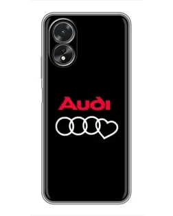 Чохол для OPPO A18 з картинкою «Логотип Audi Heart» Чохол для OPPO A18 з картинкою «Логотип Audi Heart»