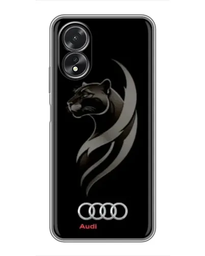 Чохол для OPPO A18 з картинкою «Графіка — пантера та Audi» Чохол для OPPO A18 з картинкою «Графіка — пантера та Audi»