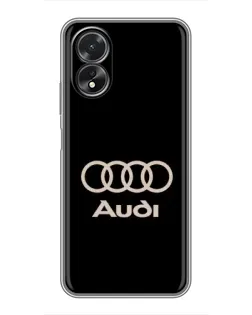 Чохол для OPPO A18 з картинкою «Audi — золотий логотип»