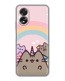 Чохол для OPPO A18 з картинкою «Єдиноріг Pusheen»